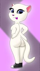 16:9 1girls 8k absurd_res alternate_version_available big_ass big_butt black_shoes blue_eyes bubble_butt domestic_cat furry glowing hands_on_hips hi_res humanoid line looking_back my_talking_angela my_talking_angela_2 naked naked_female outfit7 presenting presenting_ass purple_background shiny_eyes shoes simple_background small_breasts smiling_at_viewer solo sticking_out_tongue tail talking_angela talking_friends talking_tom_and_friends_(series) tracing video_game video_games white_hair yiff