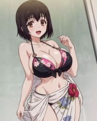 ai_generated big_breasts breasts kotone_shirakawa overflow_(series) plump shorts thick