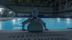 3d ass big_boobs big_breast female haydee haydee_(game) petru pool robot robot_girl swimming_pool thick_ass thick_thighs