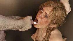 3d artist_request blonde_female cum_in_mouth cumshot facial freckles hair_grab head_grab partial_male red_dead_redemption_(series) red_dead_redemption_2 rough_oral sadie_adler