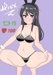 1girls anthprox big_ass big_breasts big_butt big_muscles bikini_bottom bikini_top breasts bunny_ears bunny_girl female pose sakurajima_mai seishun_buta_yarou_wa_bunny_girl_senpai_no_yume_wo_minai tagme