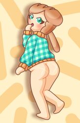 ass bottomless bottomless_female bottomlessbreadstixx bread chubby female food_humanoid tagme turtleneck