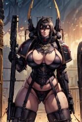 1girls ai_generated armor armored_boots armored_gloves armwear battlefield big_breasts big_thighs boots breasts chaos_(warhammer) chaos_space_marine cleavage corset curvaceous curvy curvy_female curvy_figure debris destroyed_city female female_focus female_only female_space_marine fire garter_straps gloves greaves hourglass_figure huge_breasts human large_breasts large_thighs legwear lingerie lingerie_armor no_pants outside pauldrons pinup pose rule_63 sci-fi science_fiction scifi sk300 soldier solo solo_female solo_focus stable_diffusion thick_thighs thong voluptuous warhammer_(franchise) warhammer_40k wide_hips