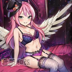 1girls ai_generated angel duel_monster fairy ghostrick_angel_of_mischief yu-gi-oh!