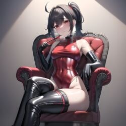 ai_generated ame-chan dominant dominant_female dominatrix latex latex_gloves latex_suit latex_thighhighs needy_girl_overdose needy_streamer_overload thigh_highs