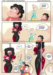 ass between_buttocks butt cartoon_network comic covering_eyes dialogue fully_clothed funny garnet_(steven_universe) gem_(species) hikashy pearl_(steven_universe) pole pole_between_ass staring steven_quartz_universe steven_universe unaware