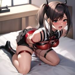 ai_generated ame-chan bondage cumming needy_girl_overdose needy_streamer_overload open_mouth rope rope_bondage