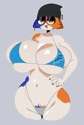 1girls anthro behemaid cat_ears detroit_lions epic_games feline female female_only fortnite fortnite:_battle_royale furry furry_only huge_breasts hyper hyper_breasts meow_skulls_(fortnite) nfl tagme thick_thighs voluptuous