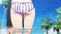 1boy 2girls animated anime_screencap ass ass_shake bikini bouncing_ass dimples_of_venus go-toubun_no_hanayome highres huge_ass multiple_girls n nakano_nino pink_bikini screencap shorts sound striped striped_bikini subtitled swimsuit tagme thighs uesugi_fuutarou video