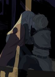 2boys blonde_hair canute femboy gay kissing thorfinn twink vinland_saga yaoi