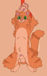 alleycat8706 animal_genitalia anthro arms_tied balls blush bondage bound cheek_tuft crouching domestic_cat dreamworks facial_tuft felid feline felis fluffy fluffy_tail fur fuzzy genitals green_eyes hands_behind_head hi_res male mammal markings neck_tuft orange_body orange_fur pawpads penis penis_tip puss puss_in_boots_(dreamworks) puss_in_boots_(film) puss_in_boots_the_last_wish raised_arms restrained rope sheath shrek_(series) solo spread_legs spreading striped_body striped_markings stripes tabby_cat tail tuft universal_studios