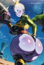 ai_generated blue_skin blush colored_skin dragon_ball_super huge_ass leotard smiling the_hotshot thick_thighs vados wide_hips