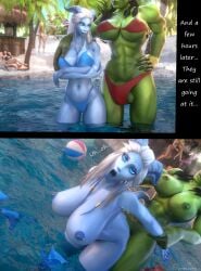 1futa 1girls 3d ahe_gao anal anal_sex barbell_piercing bent_over blizzard_entertainment blue_skin draenei draenei_female female from_behind futa_on_female futanari green_skin huge_breasts interspecies nipple_piercing orc orc_(warcraft) orc_futanari original_character pyrista restrained sex thick_thighs warcraft white_hair wide_hips world_of_warcraft zentaeron