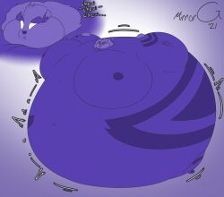 about_to_burst arcanine big_belly big_breast blueberry_inflation bulging_eyes bursting dazed explosion female inflation leaking mirrorgs moaning permanent pokemon pokemon_(species) ready_to_pop spherical_inflation sunken_head sunken_limbs swelling tagme thick_thighs wide_hips