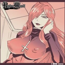 huge_breasts monochrome muscular_female nousk parasoul skullgirls