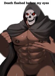 big_pecs death_(personification) horror_himbos male male_only muscular muscular_male nipples pecs pectorals