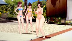 3d 3girls accidental_exposure barefoot beach bikini bikini_malfunction blue_bikini blush blushing brown_hair brunette cleavage clothed/nude clothed_female_nude_female clothed_on_nude completely_naked completely_naked_female completely_nude completely_nude_female d.va embarrassed_nude_female enf female female_only glasses hair_bun long_hair mei_(overwatch) multiple_girls naked_female navel nipples nude_female only_one_naked overwatch public public_exposure public_humiliation public_indecency public_nudity pussy retropunch senftember senftember_(2023) short_hair thick_thighs tracer wardrobe_malfunction wrong_size yellow_bikini