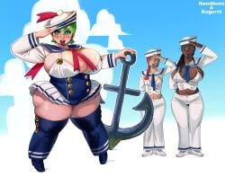 bbw big_breasts bugurrii ermes_costello foo_fighters jojo's_bizarre_adventure jolyne_kujo namnums pinup plump sailor_uniform stagbeetle stone_ocean tagme thick thick_thighs tight_clothing