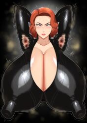 alternate_version_available armpits avengers big_breasts big_nipples black_widow_(marvel) breasts cleavage giant_breasts hairy_armpits huge_breasts huge_nipples large_breasts marvel marvel_comics massive_breasts natasha_romanoff nipples red_hair ripped_clothing tight_clothing torn_clothing zxcv