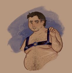 barney_calhoun body_hair body_scars cheek_scar chest_hair chest_harness fat fat_man green_eyes half-life half-life_2 halfbody isopodlog male_only scar shirtless stomach stretch_marks