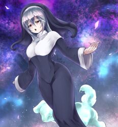 1girls breasts duel_monster female ghost_sister_&_spooky_dogwood habit k.nock nun yu-gi-oh!