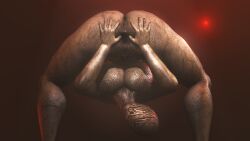 3d absurd_res anus ass big_breasts big_butt breasts female genitals glistening glistening_body glistening_skin hi_res human humanoid konami lazyisopod mammal monster monstrous_humanoid nipples nude nurse_(silent_hill) pussy silent_hill simple_background spread_anus spreading thick_thighs vein