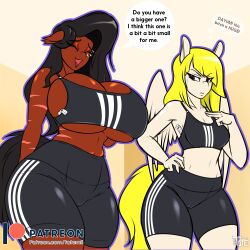 anthro bra breasts clothing hasbro leggings legwear medium_support_(meme) meme my_little_pony tatemil thick underwear