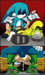 cum cum_in_mouth fellatio ffisf forced fufuisufu kitsunami_the_fennec oral oral_sex semen sonic_(series) sonic_the_hedgehog_(idw) sonic_the_hedgehog_(series) surge_the_tenrec throat_swabbing