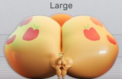 anthro applejack_(mlp) ass_bigger_than_body ass_visible_from_the_front big_ass big_breasts frostbound furry gigantic_ass huge_ass hyper_ass my_little_pony my_little_pony_friendship_is_magic pony