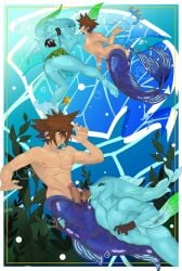 beau_chxn gay kingdom_hearts link link_(ocarina_of_time) majora's_mask male_only merman sora sora_(kingdom_hearts) the_legend_of_zelda zora_link