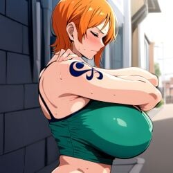 ai_generated ashitsutta big_breasts female female_only nami_(one_piece) one_piece