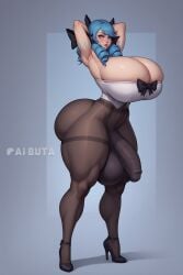 1futa ai_generated aibuta alternate_body_type alternate_breast_size alternate_costume armpits athletic_futanari big_ass big_breasts blue_eyes blue_hair breasts bulge bulge_through_clothing cleavage curvaceous curves curvy curvy_body curvy_figure curvy_hips dickgirl drill_hair erection_under_clothes futa_only futanari gwen_(league_of_legends) heels heterochromia hi_res high_heels high_resolution highres huge_balls huge_breasts huge_cock hyper hyper_balls hyper_genitalia hyper_penis league_of_legends massive_balls massive_penis massive_testicles massive_thighs pantyhose penis penis_bulge pink_eyes riot_games shiny_skin simple_background solo solo_focus solo_futa stable_diffusion testicles thick_lips thick_thighs twintails very_long_hair voluptuous