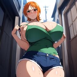 ai_generated ashitsutta big_breasts female female_only nami_(one_piece) one_piece