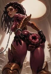 after_anal ai_generated anal anal_destruction anal_sex anus destr destroyed_anus gape gaped_anus gaping gaping_anus prolapse prolapsed_anus rape ruined_anus sarah_kerrigan starcraft stretched_anus