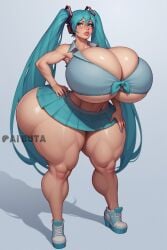 1female 1girls ai_generated aibuta big_breasts female_only hatsune_miku solo solo_female tagme vocaloid