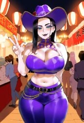 ai_generated ass ass_focus big_ass big_breasts big_butt big_thighs dijiai female focus from_front_position front_view hourglass_figure looking_at_viewer male nico_robin nsfw one_piece round_ass round_butt thick thick_ass thick_butt thick_legs thick_thighs thighs wide_hips