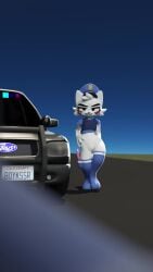 2boys 3d anthro boykisser boykisser_(meme) car featureless_crotch femboy furry junoandmaxx male male_focus male_only maxx_(junoandmaxx) officer_boykisser_(junoandmaxx) original original_character shorter_than_10_seconds silly_cat_(mauzymice) someone_else's_oc tagme video