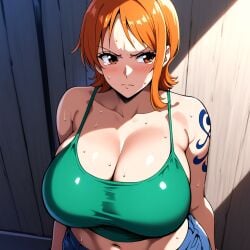 ai_generated ashitsutta big_breasts female female_only nami_(one_piece) one_piece