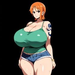 ai_generated ashitsutta big_breasts female female_only nami_(one_piece) one_piece