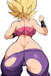 1girls ai_generated alien alien_girl ass ass_focus big_ass blonde_hair caulifla dat_ass dragon_ball dragon_ball_super female mullon novelai saiyan saiyan_girl super_saiyan torn_clothes universe_6/universe_7