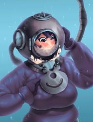 1girls air_bubbles big_breasts blush bubbles cum cum_drinking cum_drip cum_dripping cum_eating cum_filling cum_in_helmet cum_in_suit cum_inside cum_on_face cumdrip diving diving_helmet diving_suit drowning_in_cum excessive_cum female female_focus female_only grabbing grabbing_own_breast hand_on_head hex_maniac huge_breasts long_hair nintendo nofapplease npc_trainer open_mouth peril pokemon purple_eyes purple_hair solo solo_female solo_focus surprise surprised surprised_expression surprised_face underwater wide_hips