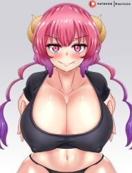 huge_breasts ilulu_(dragon_maid) kactzzu tight_clothing