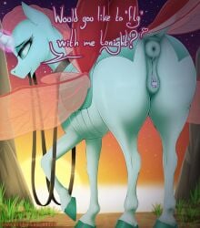 animal_genitalia big_ass big_butt br333 bug changeling clitoris equine equine_pussy female feral friendship_is_magic horse insect_wings mare mare_pussy my_little_pony my_little_pony_friendship_is_magic ocellus_(mlp) pony ponytail tail