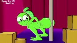 alien animated dancing green_body pixel_art ready_to_fuck rear_view retro retro_artstyle round_ass round_eyes smaller_female sound spanky15 squatting tagme video violet_the_apple_alien