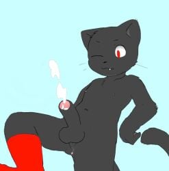 balls cat_ears cat_tail colinsubject cum cumshot fortnite fortnite:_battle_royale kit_(fortnite) kitmyfucktoy looking_at_partner non-human penis shadow_kit_(fortnite) skinny young