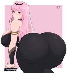 1girls ass big_ass breasts clothed_female commission dat_ass female hips hololive hololive_english hololive_myth huge_ass huge_breasts light-skinned_female light_skin long_hair mori_calliope naughty_face pink_eyes pink_hair thick_thighs thighs truewaifu virtual_youtuber wide_hips