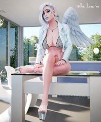 1futa 3d alternate_version_available angel angel_wings ark_(fortnite) big_breasts blender blue_lipstick blue_makeup bottomless bra breasts clothed clothing crossed_legs detailed_background ear_piercing earrings epic_games erect_penis erection female female_focus female_only fortnite fortnite:_battle_royale futa_only futanari half-dressed half_naked high_heels highres jacket legs_crossed lewdrex light-skinned_female light-skinned_futanari light_skin lipstick looking_at_viewer makeup necklace nose_piercing open_jacket partially_clothed penis platform_heels pose posing presenting_breasts presenting_penis room seductive seductive_eyes seductive_look solo solo_focus topwear watermark white_hair window wings