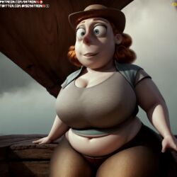 1girls 4k ai_generated bbw belly belly_button big_belly breasts clothing creature_from_the_lake curvy curvy_figure female female_focus female_only highres large_breasts matronai_(artist) patreon patreon_username pinup shelby_(creature_from_the_lake) solo solo_female ssbbw stable_diffusion thick thick_thighs twitter_username wide_hips