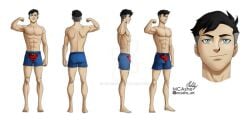 1boy abs black_hair blue_eyes dc_comics dcamu dcuaom male_only mcashe reign_of_the_supermen superboy_(dcamu) superman_(series)