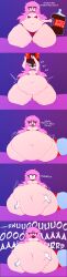 1girls belly_expansion belly_inflation belly_play big_ass big_belly big_breasts big_butt burp burping comic drinking elise_(mysterydad) grabbing_belly gurgle huge_belly mysterydad soda soda_inflation stomach_noises tall_image thick_thighs weight_gain